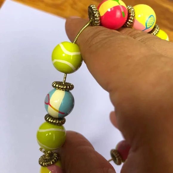 Angela Moore Tennis Tales Beaded Bracelet - Picture 3 of 3